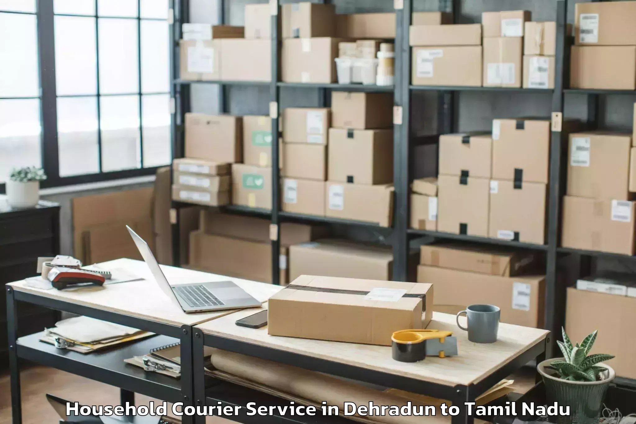 Trusted Dehradun to Gandarvakkottai Household Courier